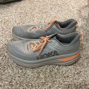 Hoka Women's Sneakers in Gray and Orange
